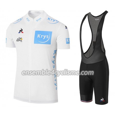 Tenue Maillot Blanc + Cuissard à Bretelles 2017 Tour De France